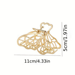 Large Butterfly Gold Claw Clip Strong Hold Hair Jaw Clip