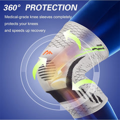 Adjustable Non-slip Compression Knee Sleeve Moisture Wicking Knee Sleeves