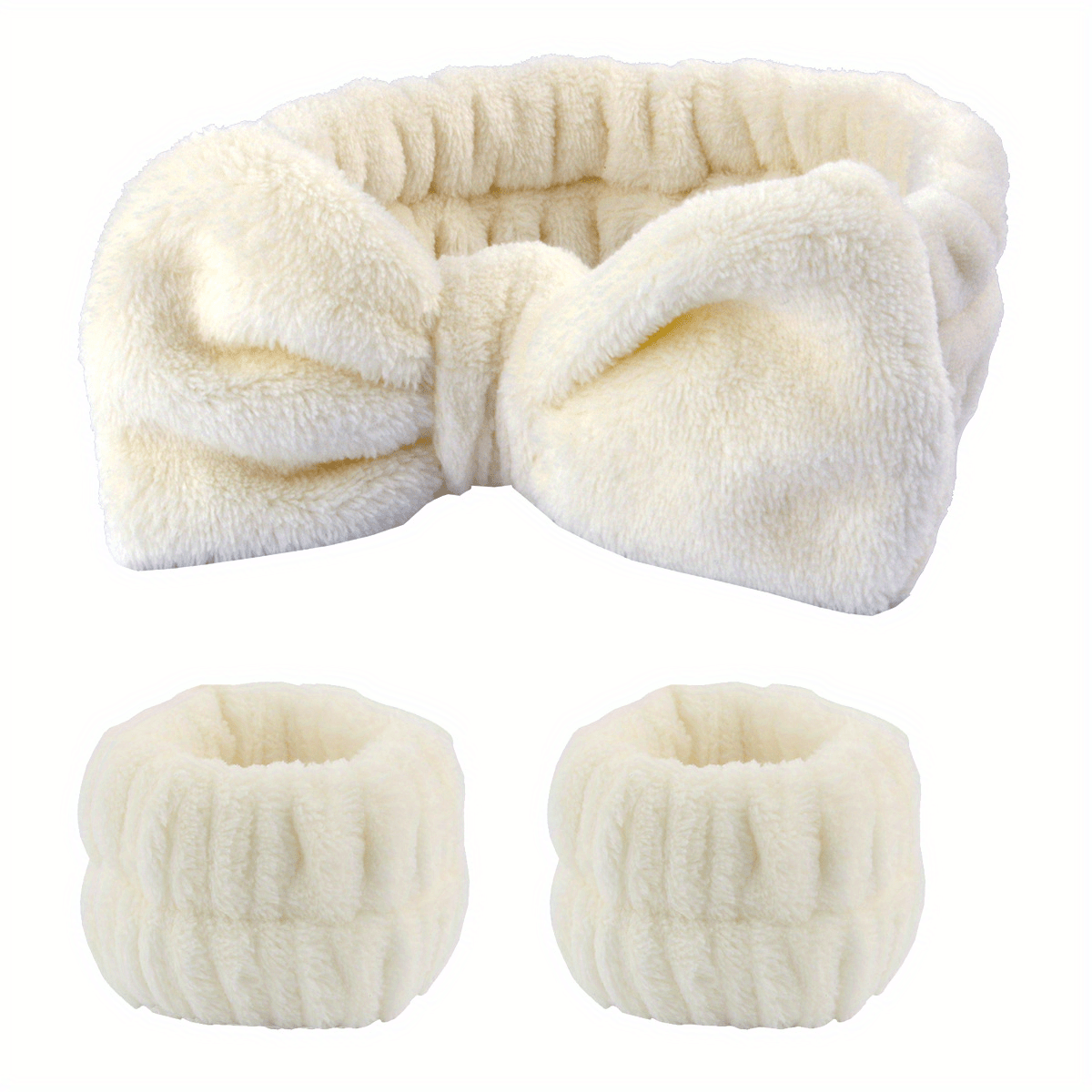 Coral Fleece Soft Headband Wristband For Washing Face Towel