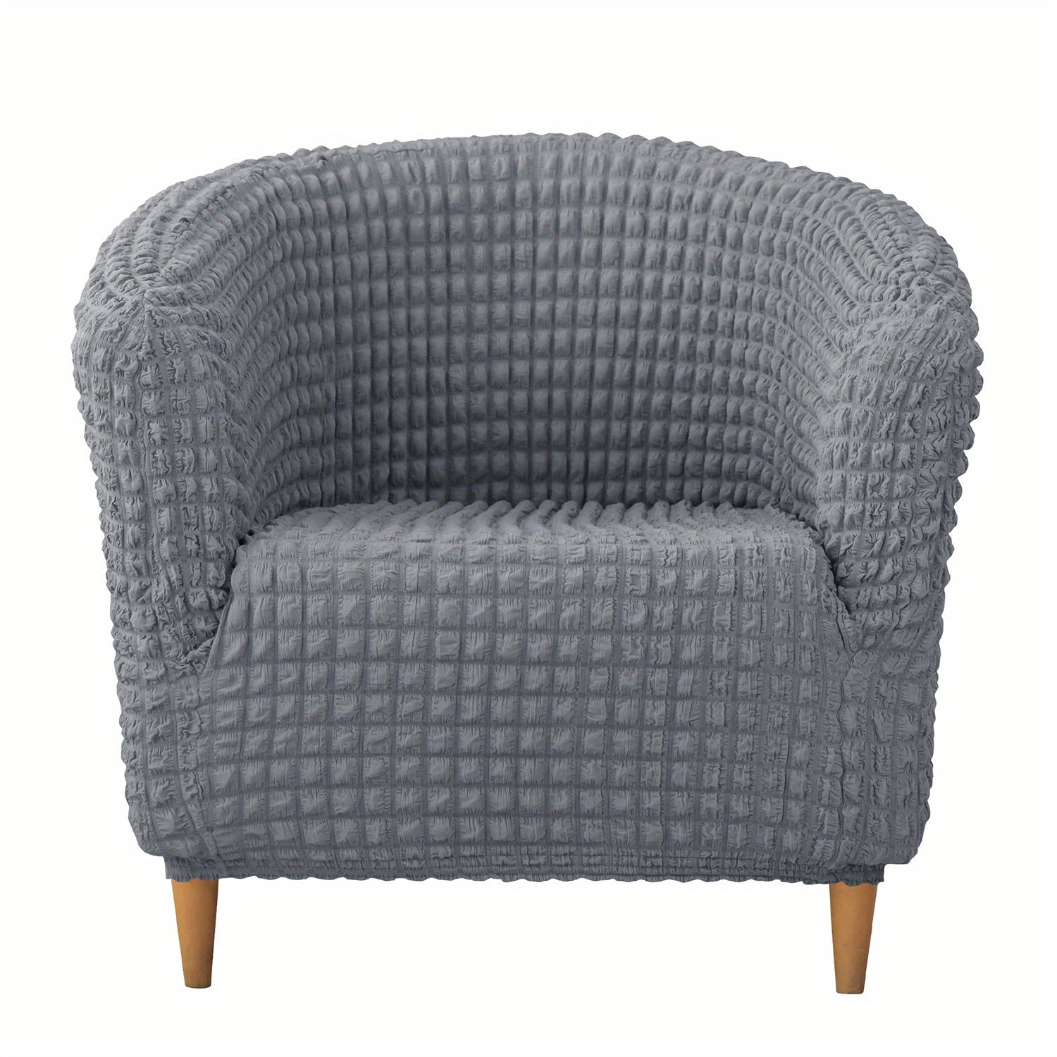 Bubble Seersucker Tub Chair Slipcover Elastic Armchair Cover