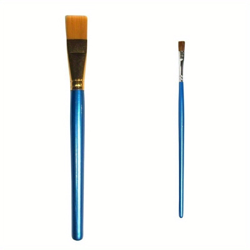 Large Flat Head Brush with Nylon Bristles & Wooden Handle
