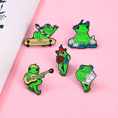 Frog Brooch Pin for Backpack, Clothing & Hat - Jewelry Gift