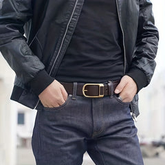 Retro Buckle Belt Business Casual Jeans Pants Belt