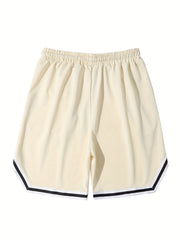 Blood Heart Stripe Edge Drawstring Shorts Men s Casual Slightly Stretch Elastic