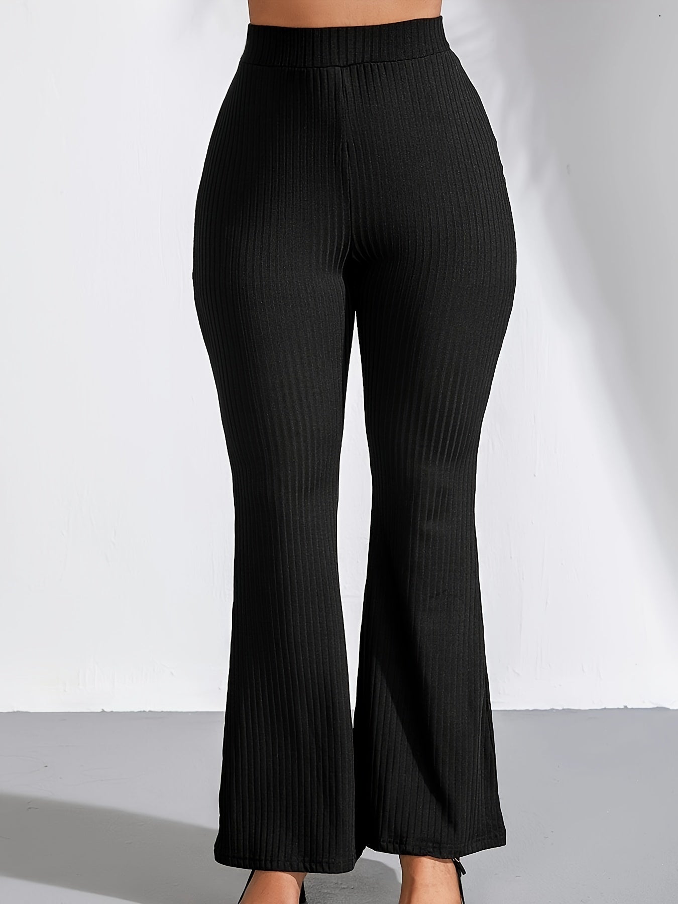  High Rise Flared Leg Trousers