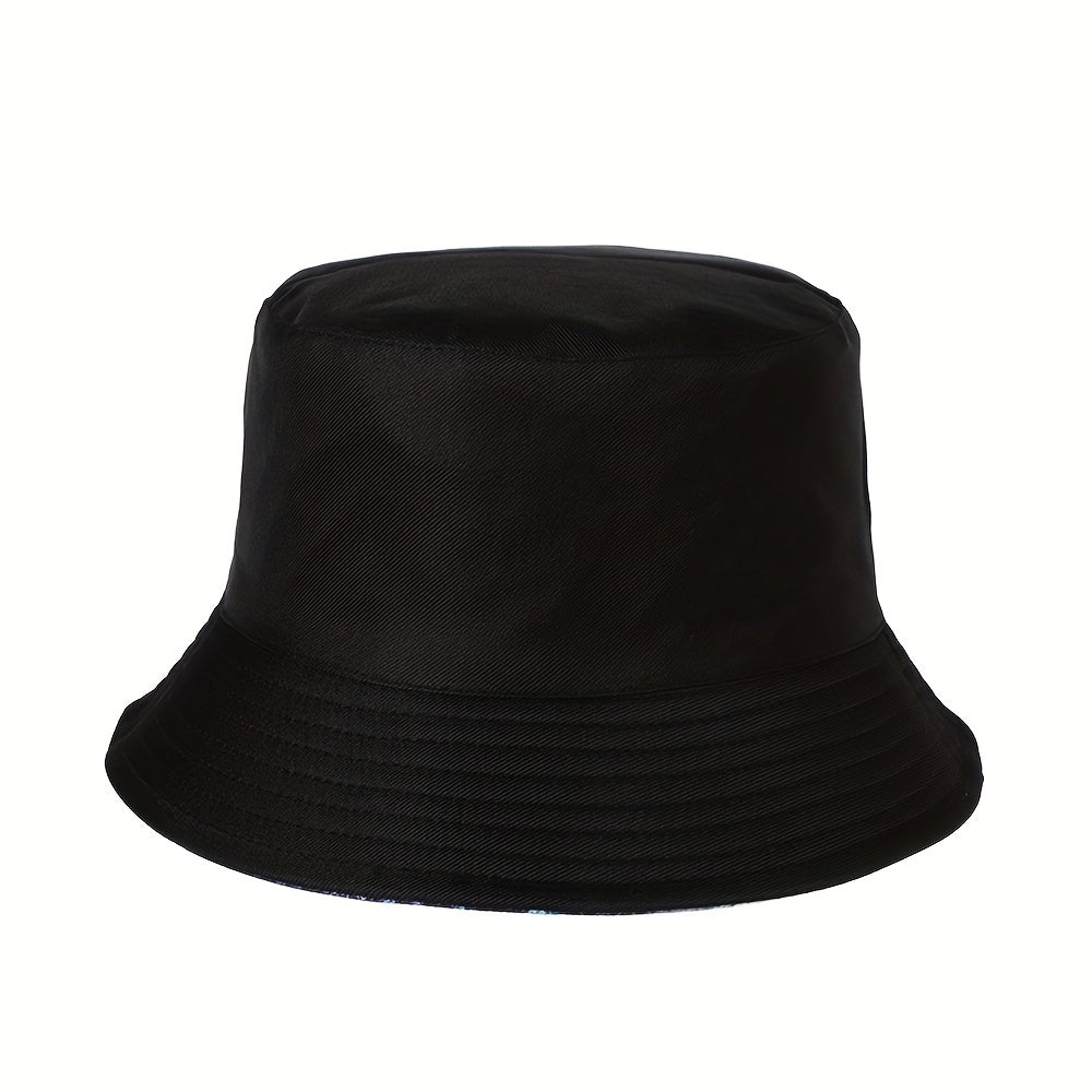 Skull Print Reversible Sunshade Bucket Hat for Men Women