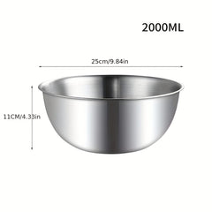 3pcs Stainless Steel Mixing Bowls Salad Mixing Bowl Set Kitchen Gadgets