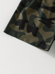 2pcs Boys Solid & Camo Comfortable Shorts Elastic Waist for Summer