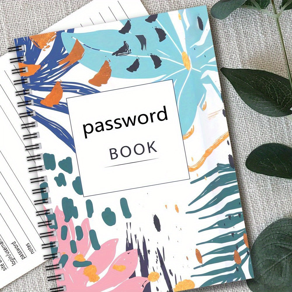Fun Spiral Password Notebook Logbook for Website Login Details