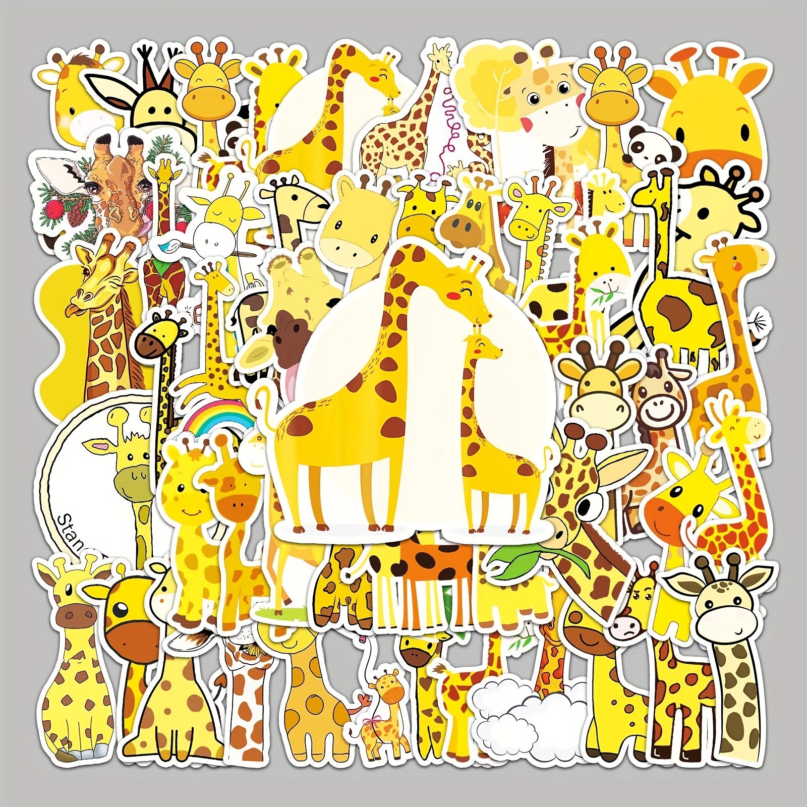50 Giraffe Doodle Stickers Vinyl Decals Laptop Water Bottle Lu