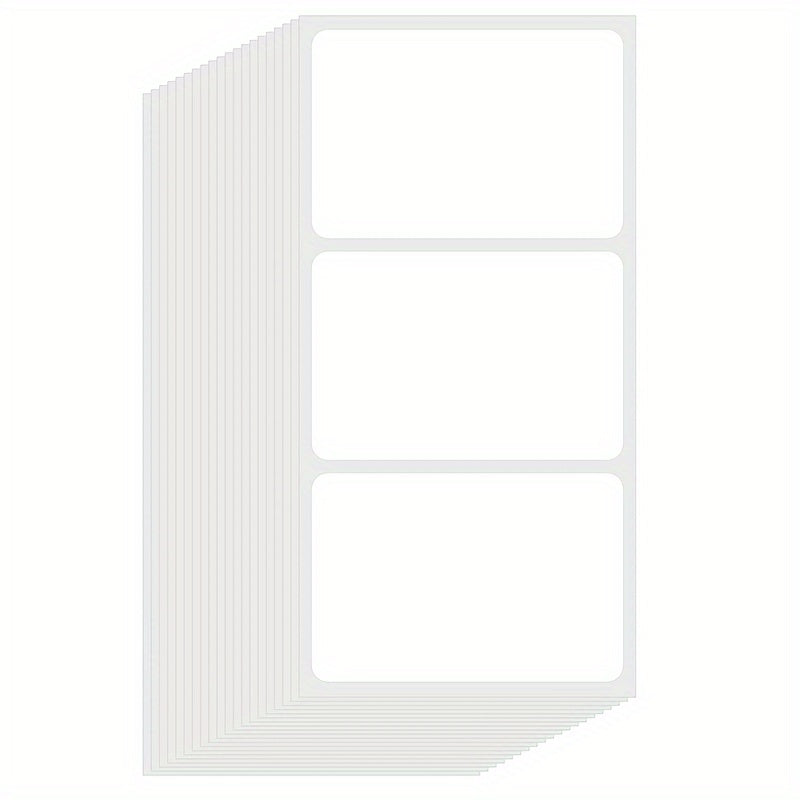 60 Sheets 76x51mm Blank Synthetic Paper Adhesive Labels Bag Packaging 3x2 Inch