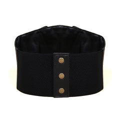 Womens Lace Up Corset Belt Wide Elastic Waist Belt
