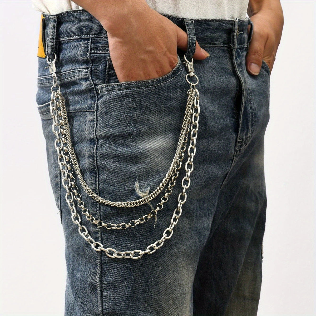 Tassel Keychain Pocket Chain Pants Trousers Chain Layered Waist Tassel Chain