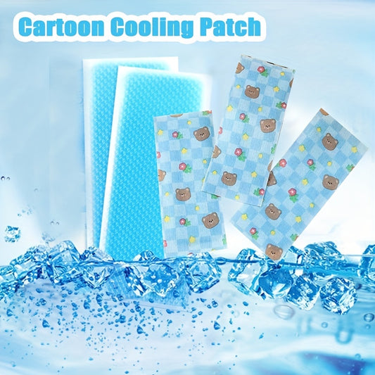 Kids Cartoon Cooling Stickers Baby Forehead Gel Pads