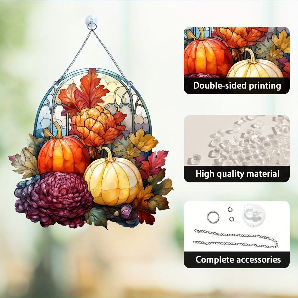 Acrylic Pumpkin Window Decoration Retro Hanging Decor