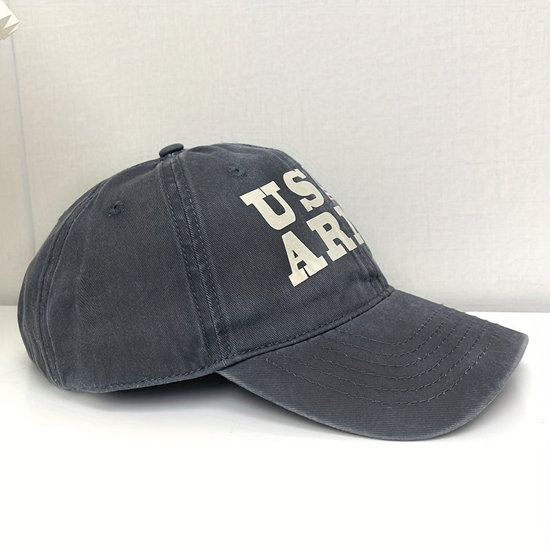 Unisex Adjustable Baseball Cap with American Flag Embroidery