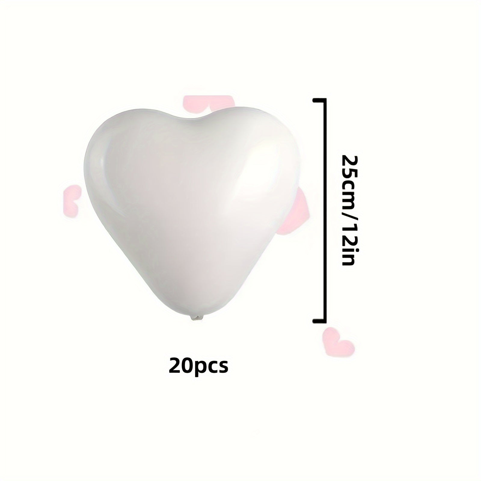 20pcs Heart Balloons Perfect For Wedding Christmas Decoration