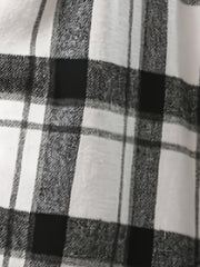  Plaid Long Sleeve Flannel Shirt Women's Casual Lapel Collar