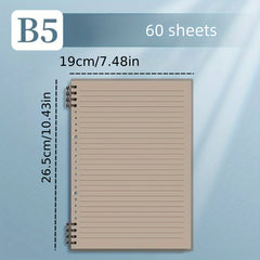 Detachable Spiral Coil High School Student Notebook 60 Sheets