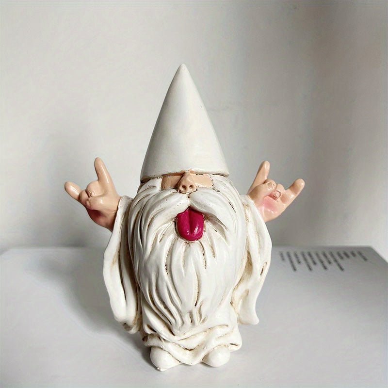 Rocker Gnome Garden Statue - Fun Addition to Garden Decor