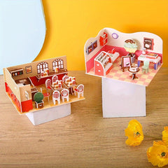 2pcs 3D Jigsaw Puzzle House Model Christmas Gift Thanksgiving