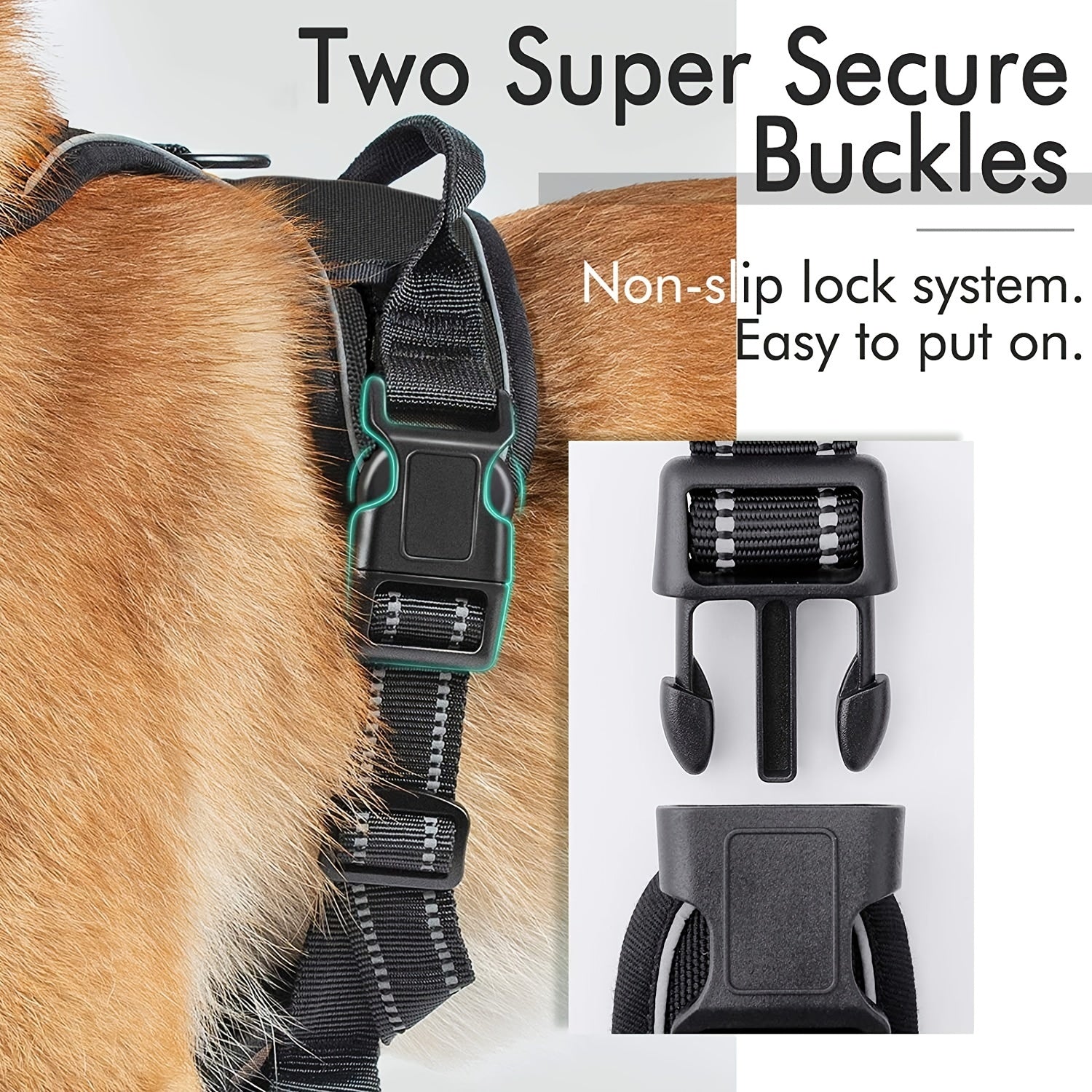 Adjustable No Pull Dog Harness with Padded Vest - Comfortable Walking Experience