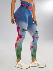 Women's Jeans Yoga Leggings High Waist Outdoor Workout