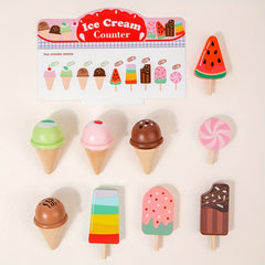 Wooden Ice Cream Truck Play Kitchen Counter Toy