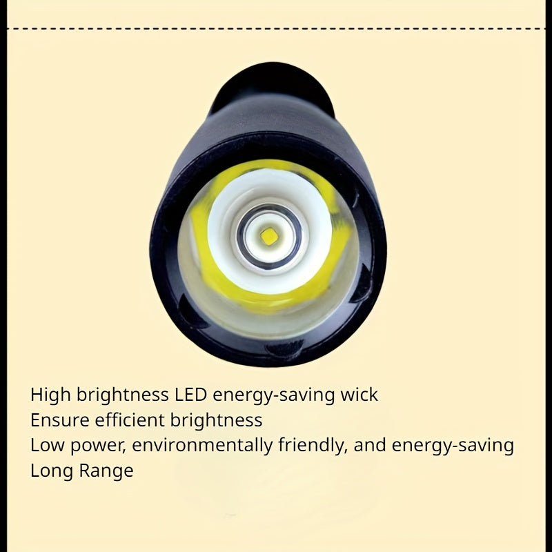 High Hardness Metal Baseball Stick Flashlight with 3-Speed Adjustment