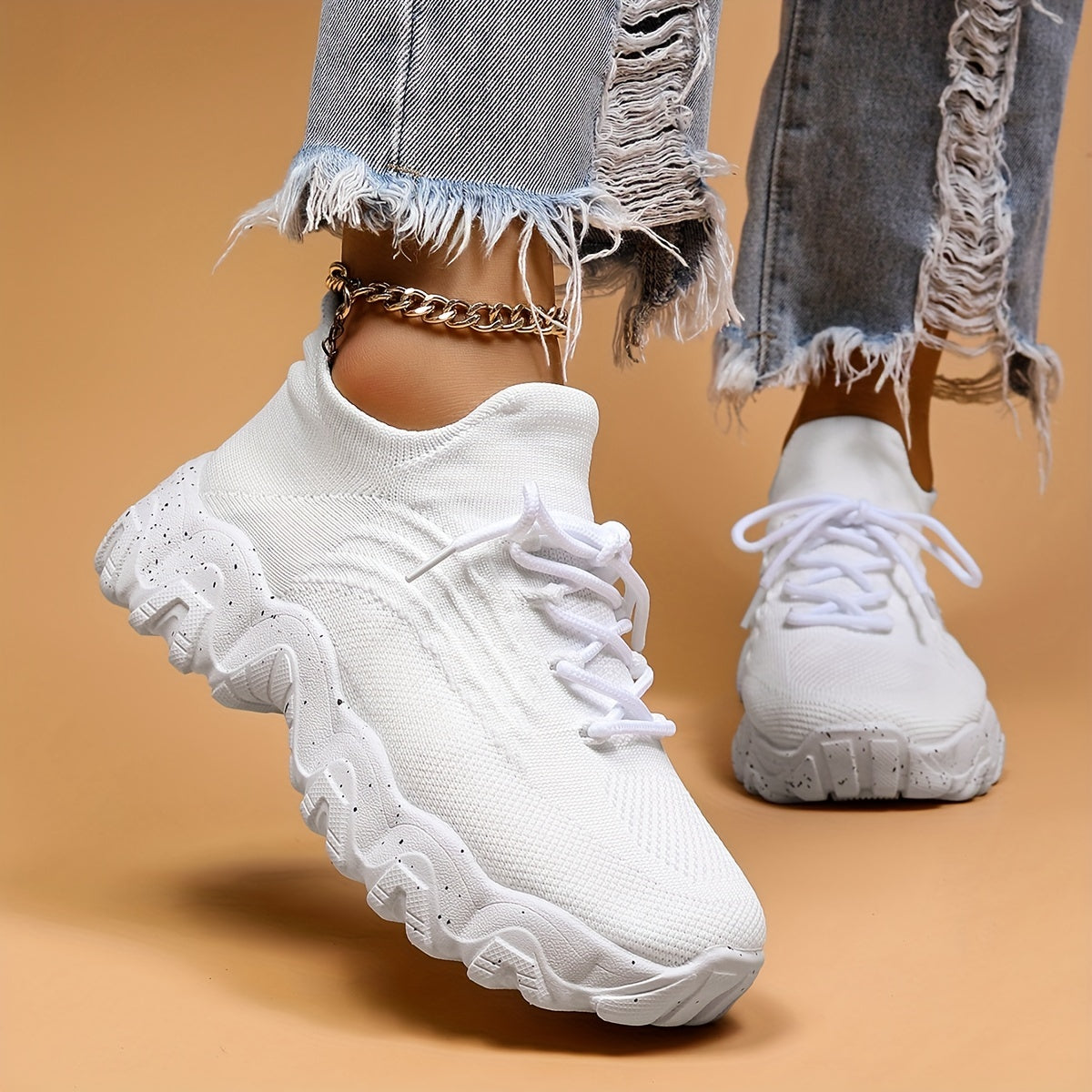 Women's Mesh Breathable Chunky Sneakers Lightweight Sport Shoes