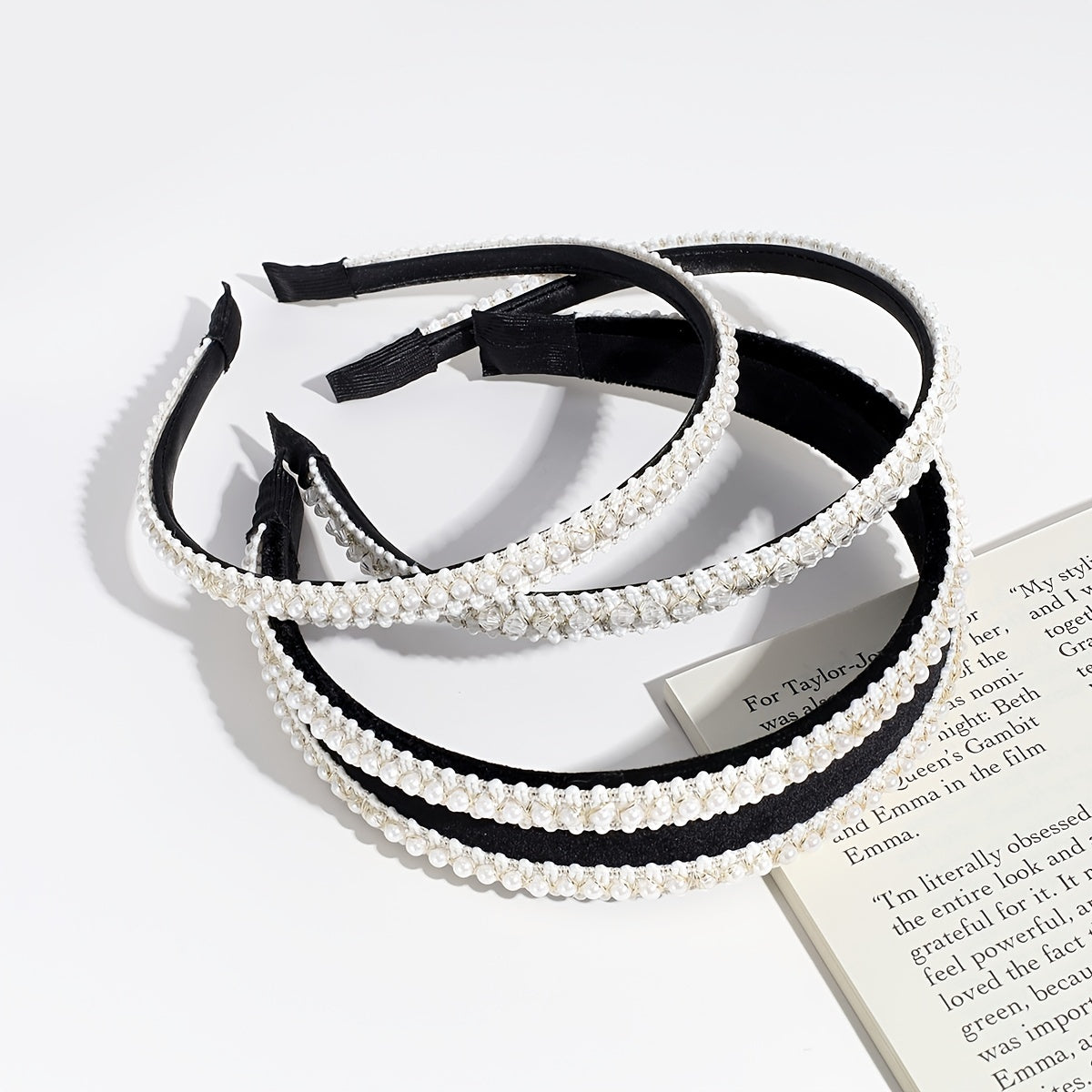 Faux Pearl Rhinestone Hairband Party Dance Hair Accessories