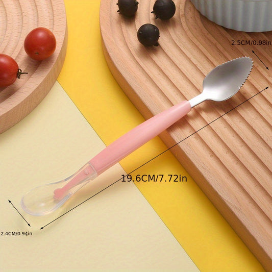 Baby Fruit Mud Scraping Spoon Double-headed 304 Stainless Steel