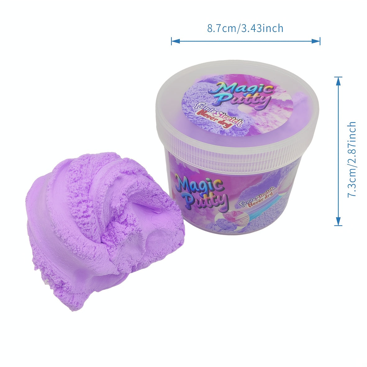 1pc Silicone Cloud Putty Assorted Colors Non Toxic Reusable Mud Clay