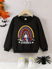 Girls' Halloween Rainbow Ghost Sweatshirt Pullovers