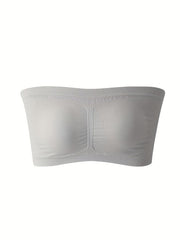 4 Pack Plus Size Sports Bra Set Women's Seamless Bandeau Removable Pads