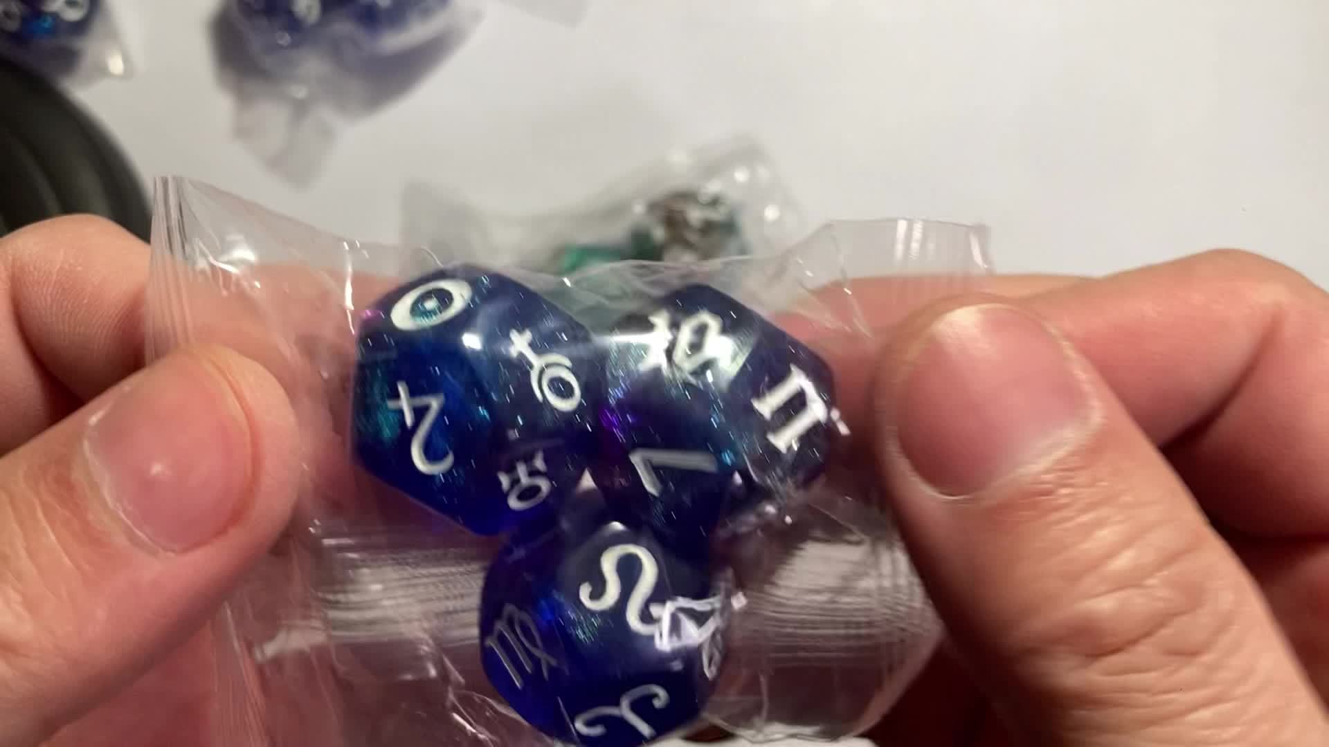 3pcs Astrology 12 Sided D12 Zodiac Dice for Tarot Cards Game