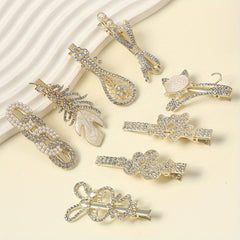 Glitter Duck Billed Clip Rhinestone Flower Butterfly Hair Clip