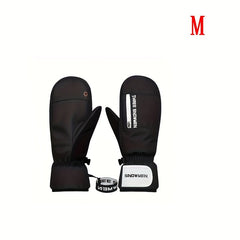 Thickened Velvet Ski Gloves Windproof Waterproof Anti-Slip Mittens