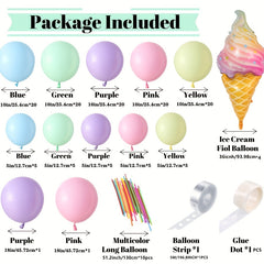 143pcs Ice Cream Macaron Balloon Garland Kit Wedding Birthday Party Decor