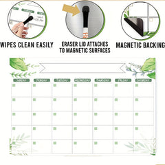 Magnetic Fridge Monthly Planner with Markers