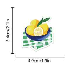 100pcs Retro Food & Fruit Stickers for Bottles Luggage