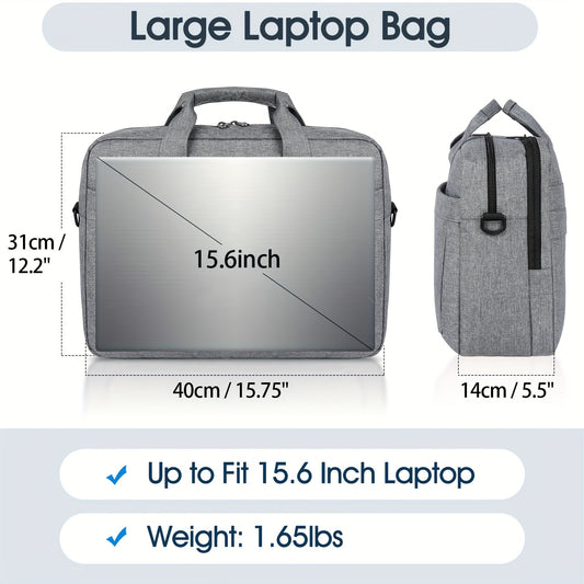 15.6 Inch Waterproof Laptop Briefcase for Travel Business School