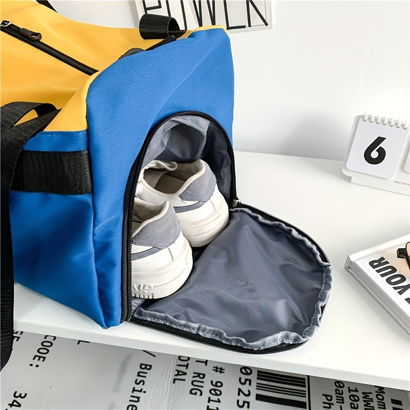 Versatile Travel Bag with Shoe Compartment and Shoulder Strap