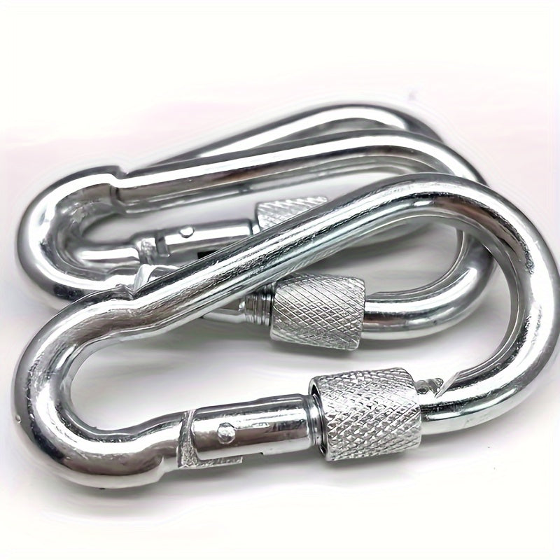 2pcs D-shaped Metal Buckle Spring Hook for Camping Hiking