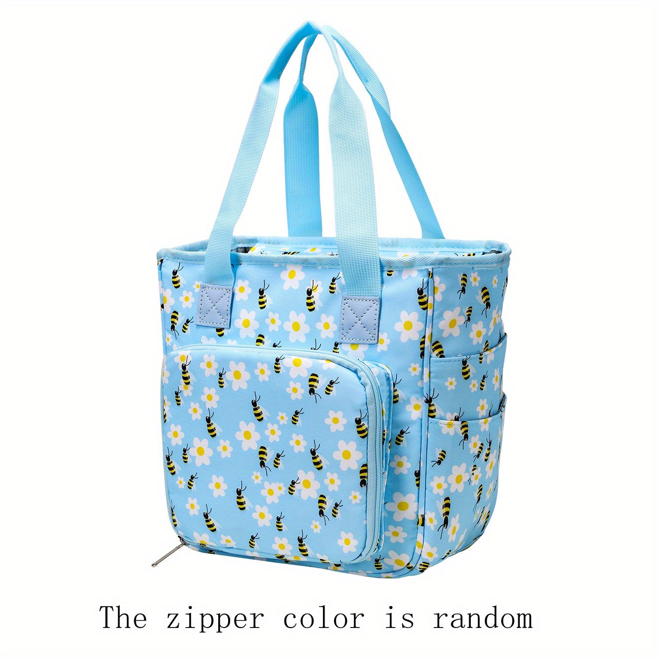 Portable Printed Yarn Storage Bag Large Capacity Crochet Hook Storage Case