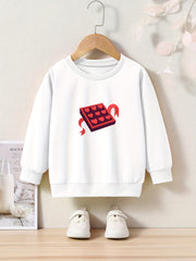 OERYUI Heart Chocolate Graphic Sweatshirt Kids Clothes Christmas