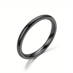 Men's 2mm Wide Stainless Steel Rings, Seven Colors, Stackable Rings