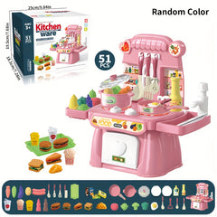 Kids Dining Table Set with Veggie & Fruit Accessories
