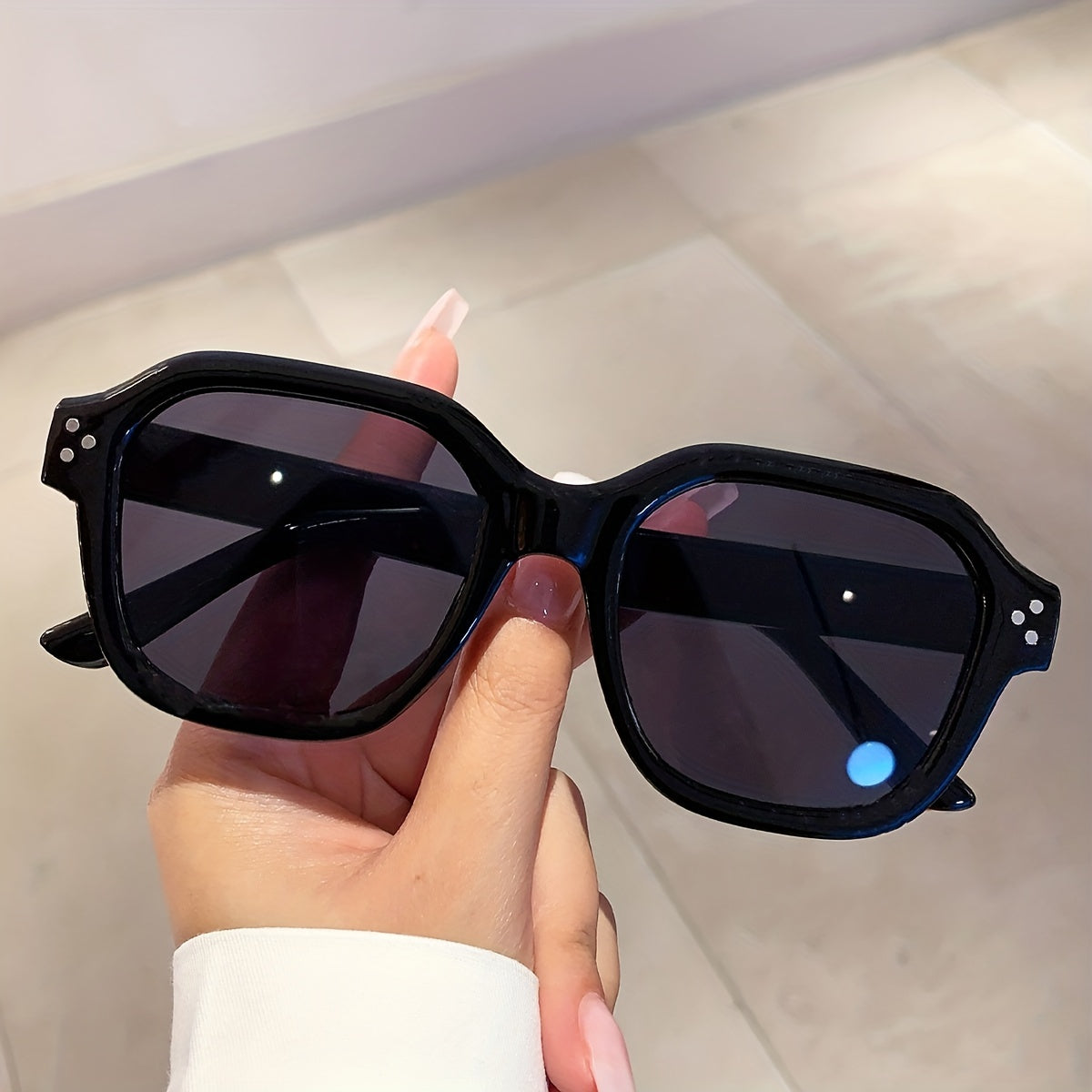 Y2K Jelly Square Sunglasses UV400 Sun Shades Glasses