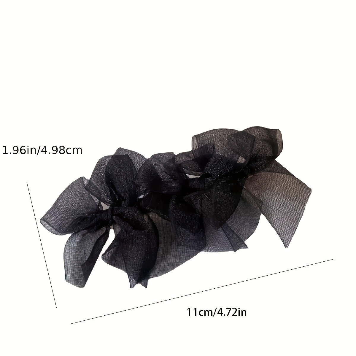 Bowknot Lace Girls Hair Clip Sweet Solid Hair Clip Headdress 4pcs